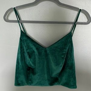 SHEIN Plus Green Velvet Top